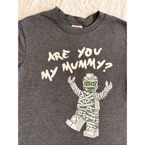 LEGO Boys Graphic Tee “Are You My Mummy?” Size 8 Gray